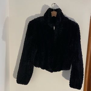 Beaver Fur Jacket / small / navy